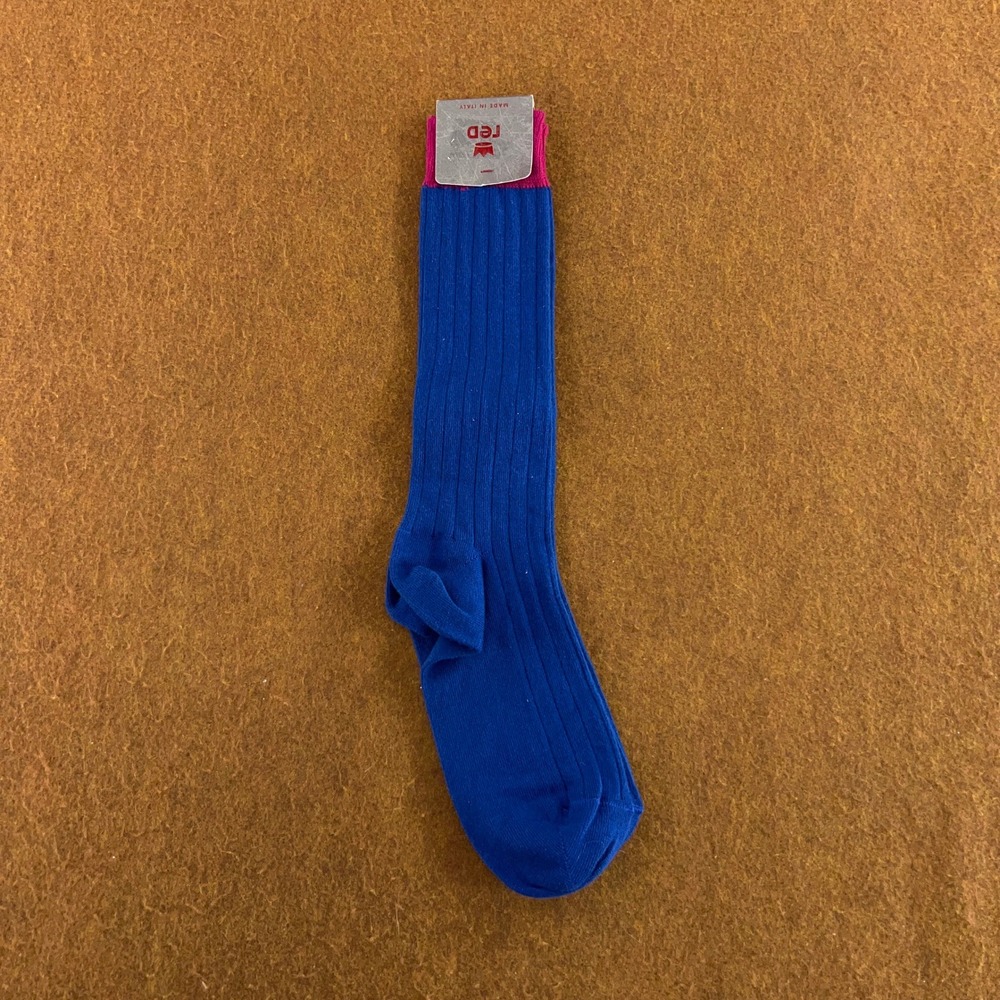 Red Sox Mens One Size Blue Ribbed Cotton Blend Crew Socks NWT